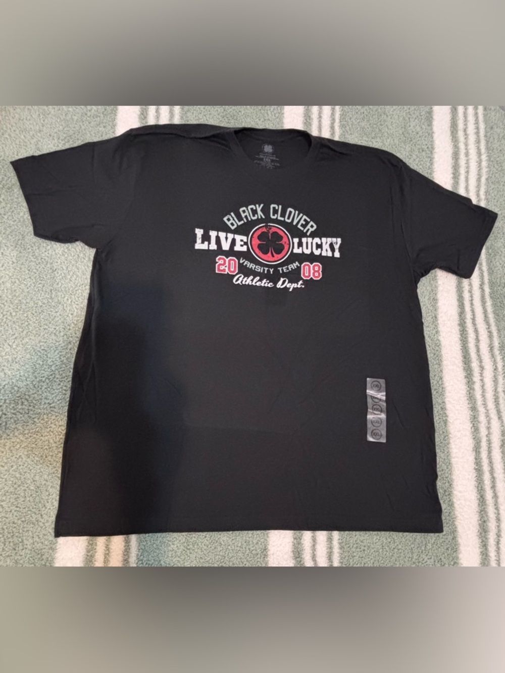 Black Clover 🍀 Live Lucky Graphic Tee - Black XXL